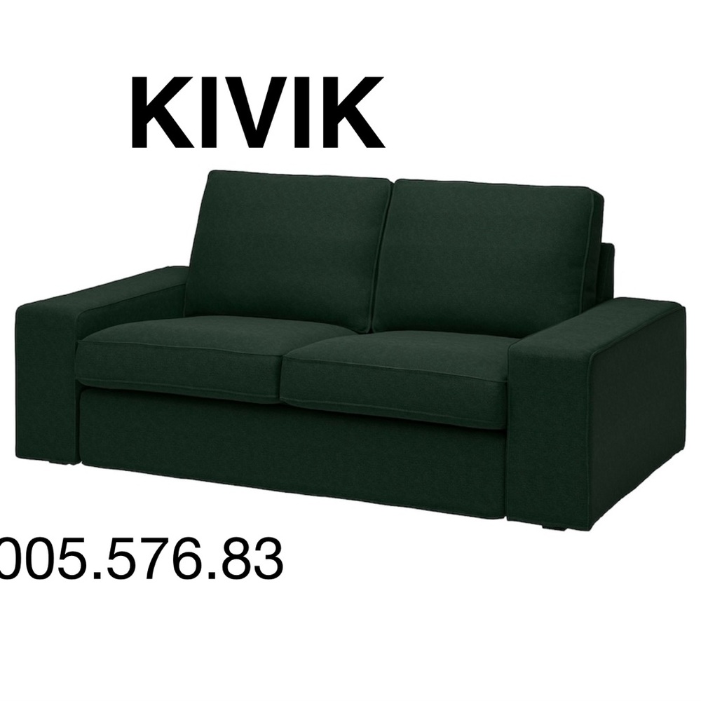 IKEA kivik loveseat cover 005.576.83 Tallmyra dark green 805.576.84 light green